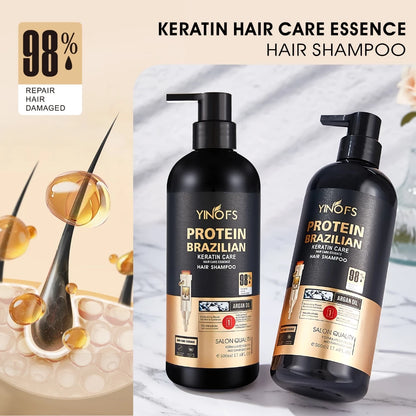 YINOFS PROTEIN BRAZILLIAN KERATIN CARE HAIR SHAMPOO & HAIR CONDITIONER 500ml