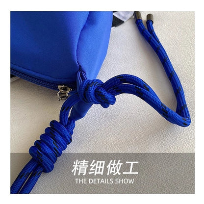 Japanese Drawstring Casual Nylon Sling Bag