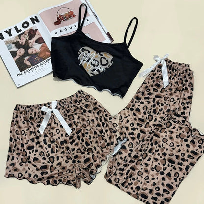3in1 Cropped Spaghetti Sleepwear