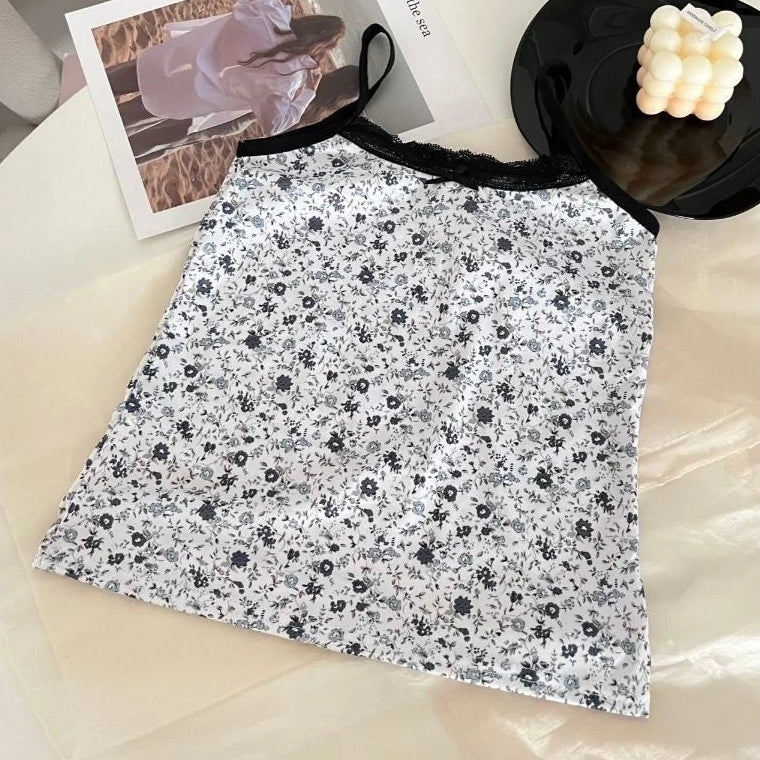 Floral Lace Trim Camisole