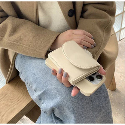 Simple Solid Color Leather Wallet