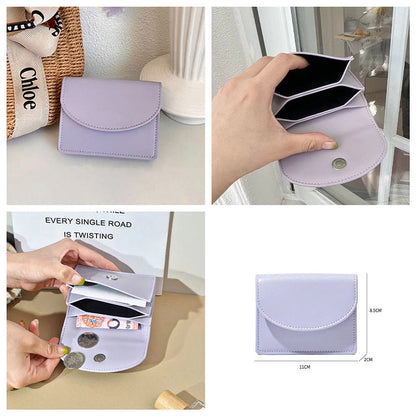 Simple Solid Color Leather Wallet