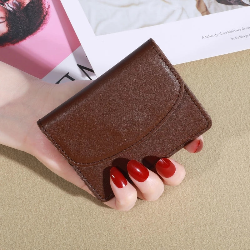 Simple Solid Color Leather Wallet