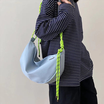 Japanese Drawstring Casual Nylon Sling Bag