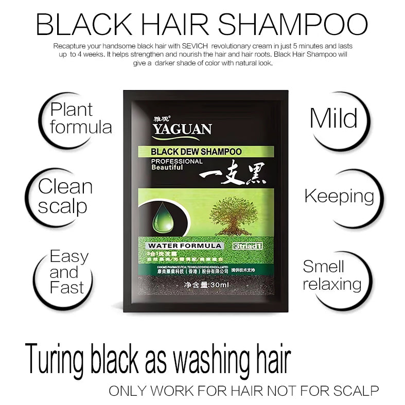 YAGUAN Hair Dye Shampoo Sachet 30ml