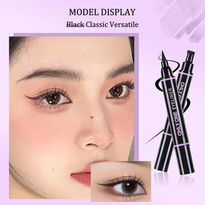 OHLY ONE Double Head Waterproof Cat Eye Wings Eyeliner Stamp