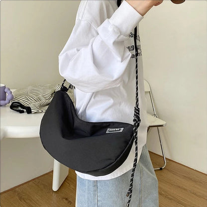 Japanese Drawstring Casual Nylon Sling Bag