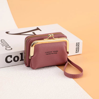 Women's Elegant Card Holder Wallet with Detachable Coin Purse