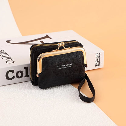 Women's Elegant Card Holder Wallet with Detachable Coin Purse