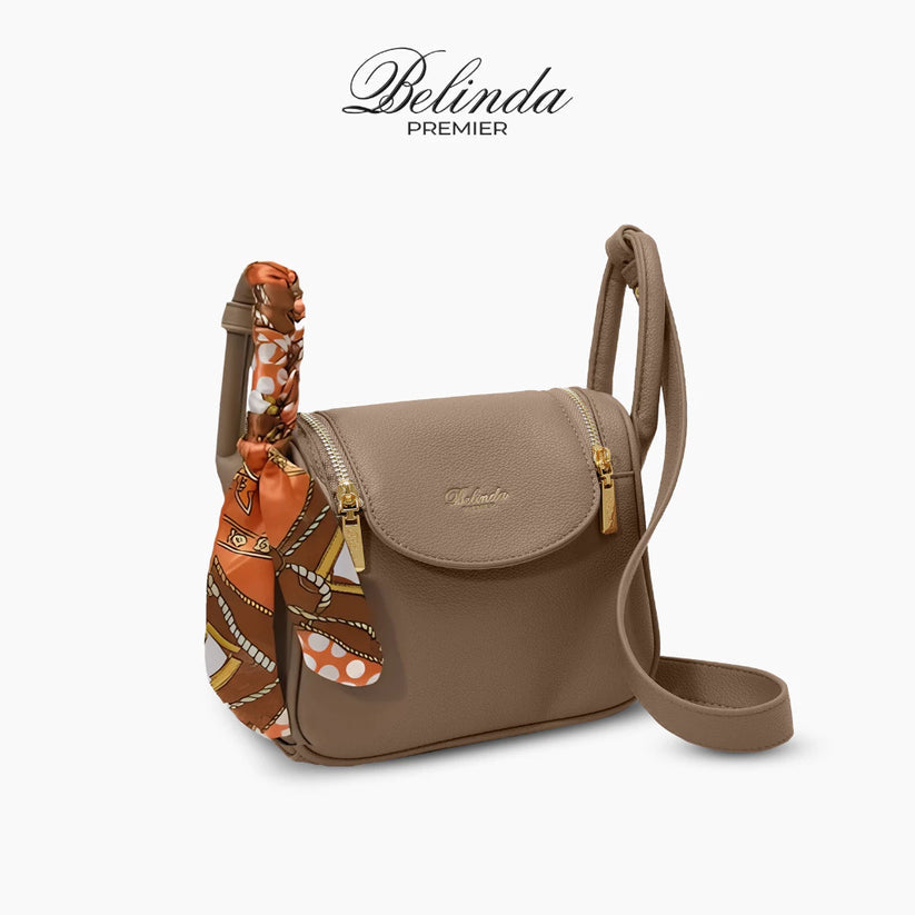 Elegant Scarf Accent Crossbody Bag