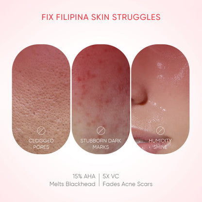 GMEELAN Centella AHA Peeling Serum 5X vC Brightening Exfoliating Even Skin Tone Facial Serum