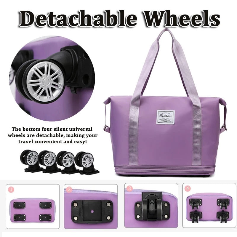 Expandable Folding Duffel Bag with Wheels