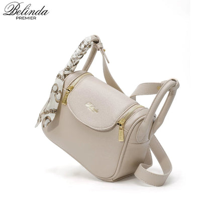 Elegant Scarf Accent Crossbody Bag