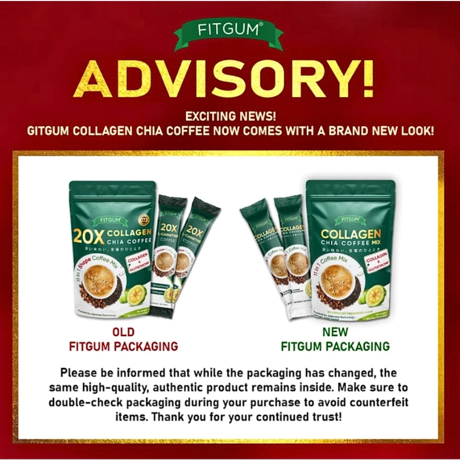 FITGUM 20X Collagen Chia Coffee