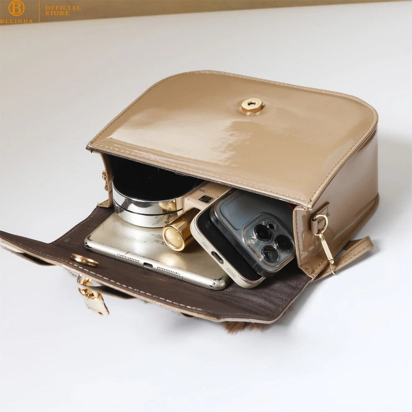 3in1 Elegant Pad Lock Design Sling Bag