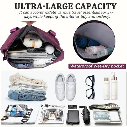 Expandable Folding Duffel Bag with Wheels