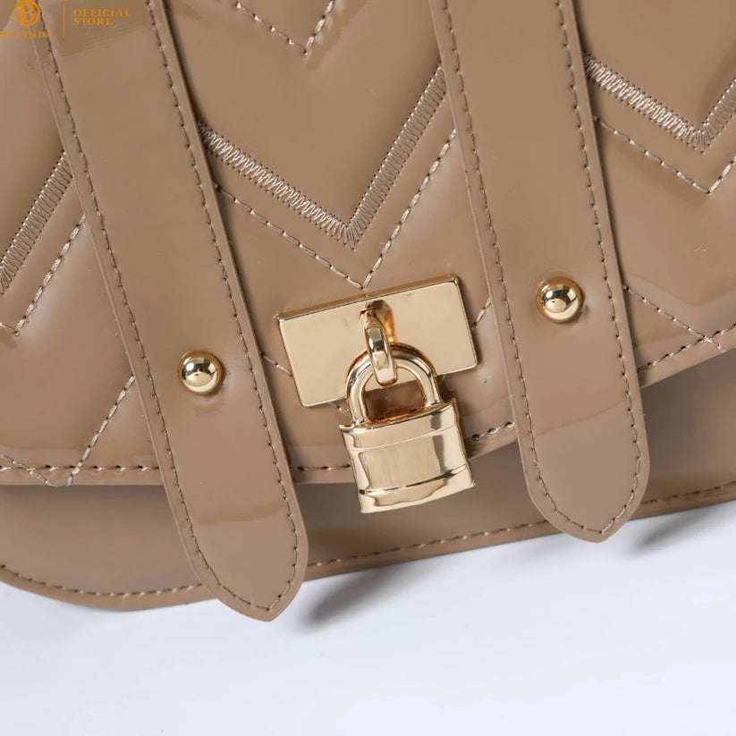 3in1 Elegant Pad Lock Design Sling Bag