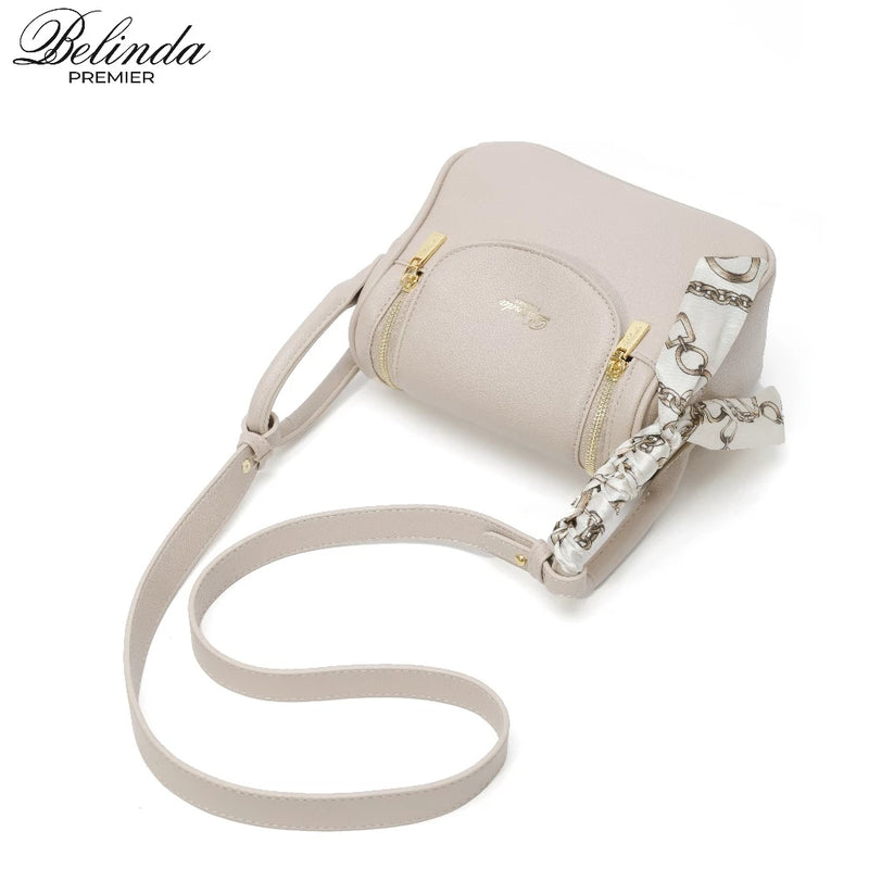 Elegant Scarf Accent Crossbody Bag