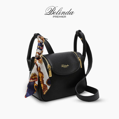 Elegant Scarf Accent Crossbody Bag