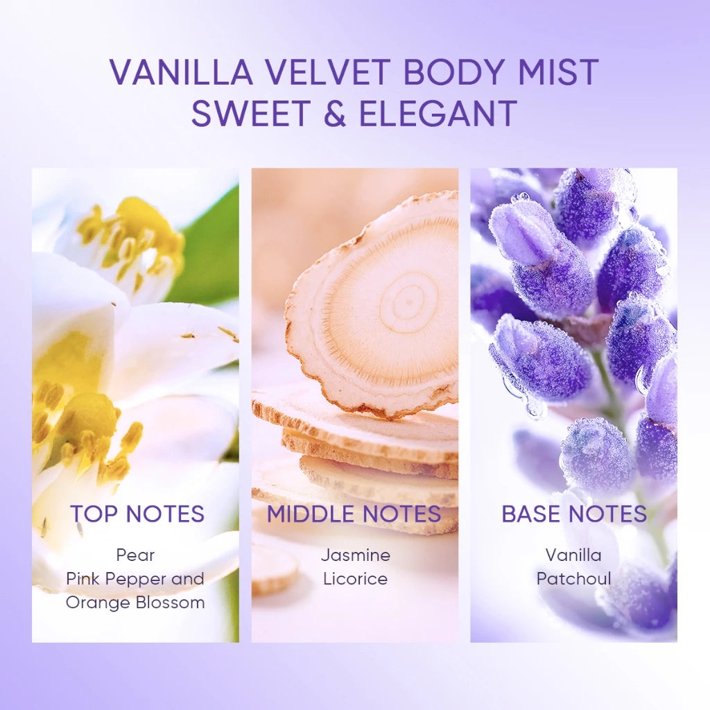GRACE AND GLOW Vanilla Velvet Body Mist