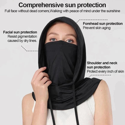 Balaclava Breathable UV Sun Protection Full Head Mask with Drawstring Design