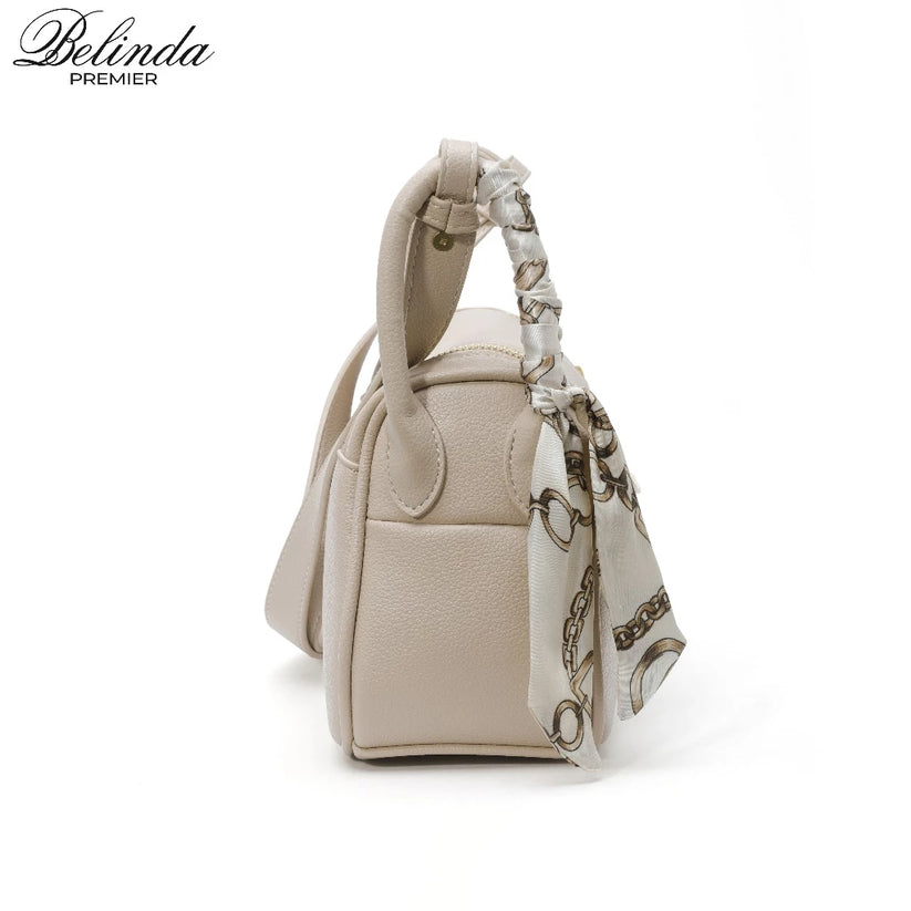 Elegant Scarf Accent Crossbody Bag