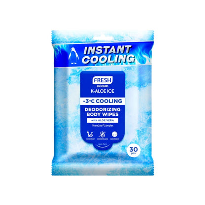 Fresh Skinlab K-Aloe Ice -3 Deodorizing Cooling Body Wipes 30s