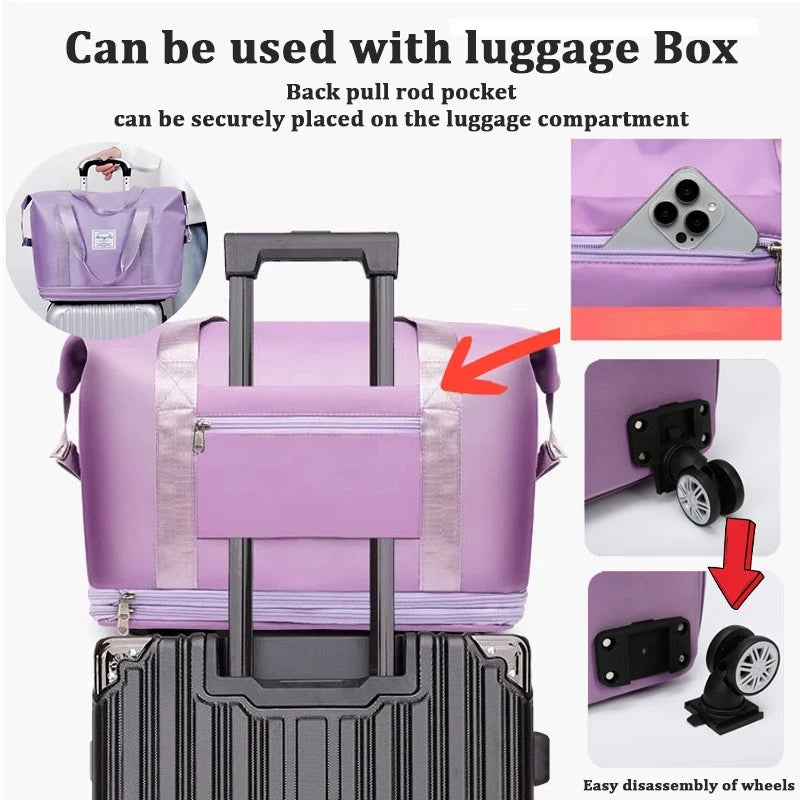 Expandable Folding Duffel Bag with Wheels