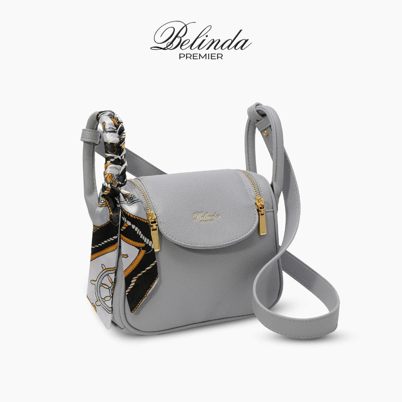 Elegant Scarf Accent Crossbody Bag