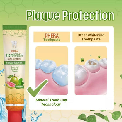 PHERA HERBWHITE 3 IN 1 TOOTHPASTE