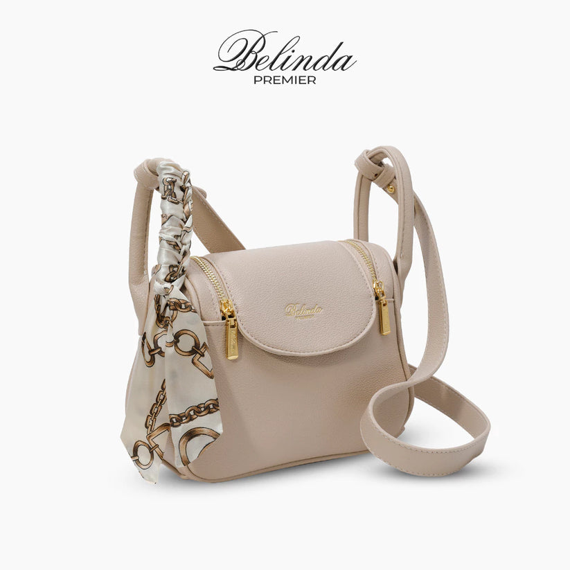 Elegant Scarf Accent Crossbody Bag