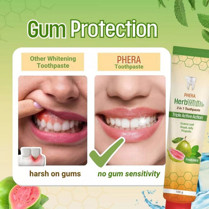 PHERA HERBWHITE 3 IN 1 TOOTHPASTE