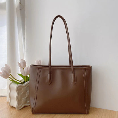 Large Capacity Leather Tote Bag