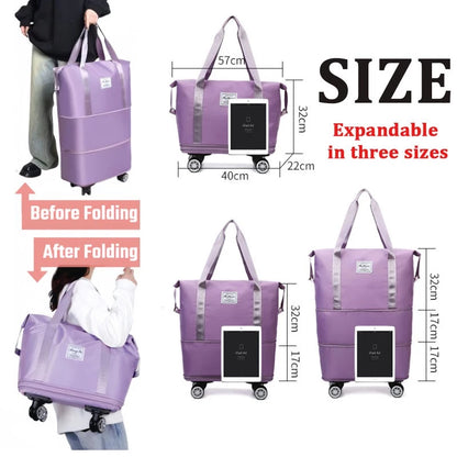 Expandable Folding Duffel Bag with Wheels