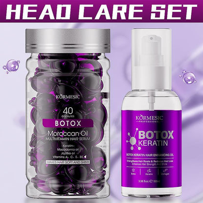 Kormesic Botox Keratin Head Care Set – Moroccan Oil Hair Repair Treatment