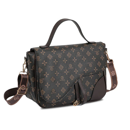 Luxury Curved-Flap Monogram Sling Bag