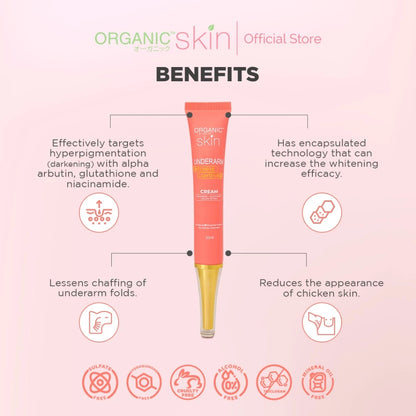 Organic Skin Japan Intensive Whitening Underarm Powder Dry Deodorant & Whitening Cream