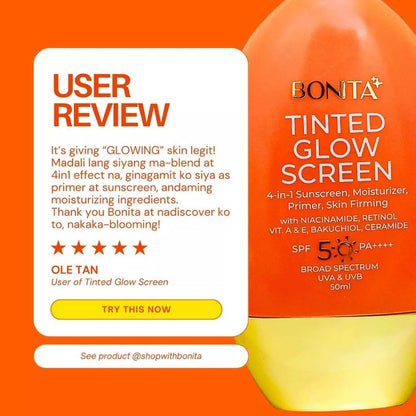 BONITA Tinted Glow Sunscreen SPF 50 Pa+++