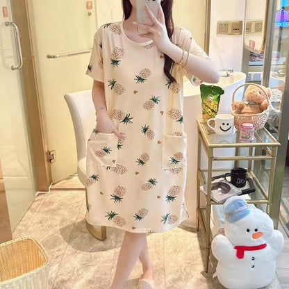 Plus Size Korean Daster with Double Pocket