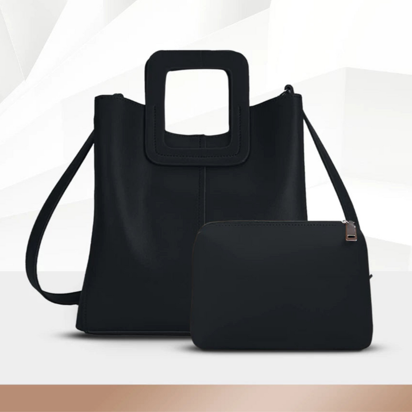 Square Handle Bucket Bag