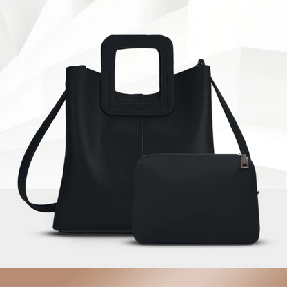 Square Handle Bucket Bag