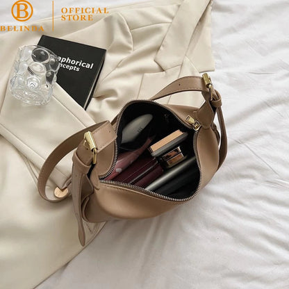 Leather Dumpling Shoulder Crossbody Bag