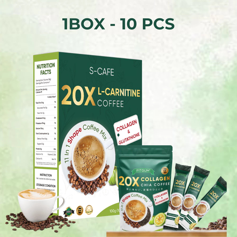 FITGUM 20X Collagen Chia Coffee
