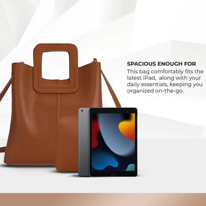 Square Handle Bucket Bag