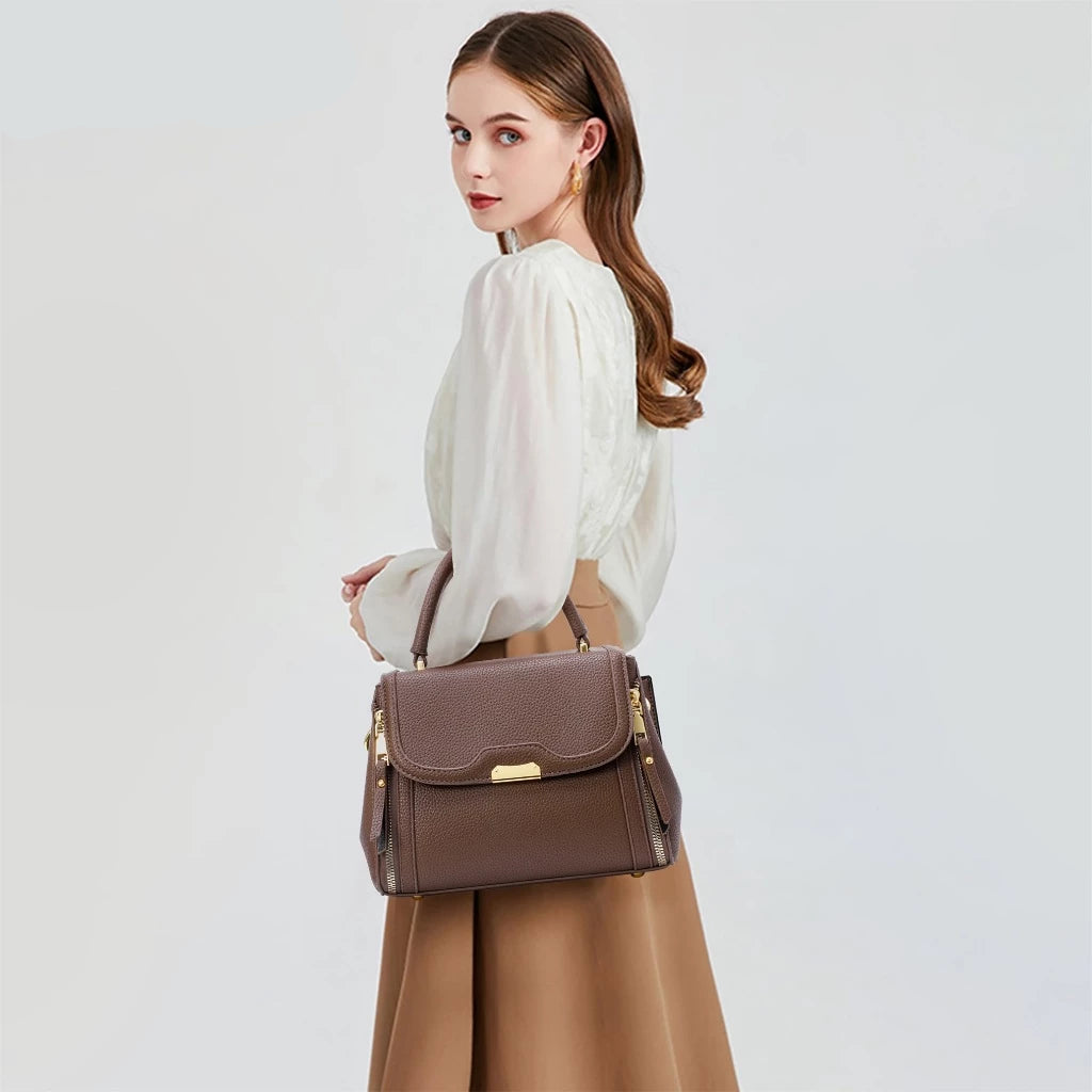 Premier High-End Leather 2 Way Fashion Ladies Handbag