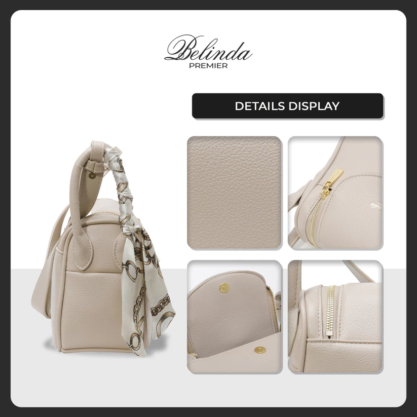 Elegant Scarf Accent Crossbody Bag