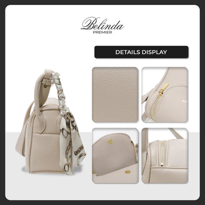 Elegant Scarf Accent Crossbody Bag