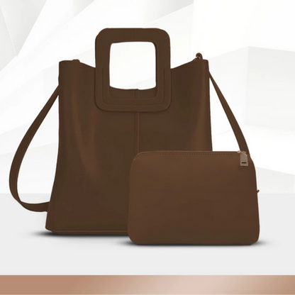 Square Handle Bucket Bag