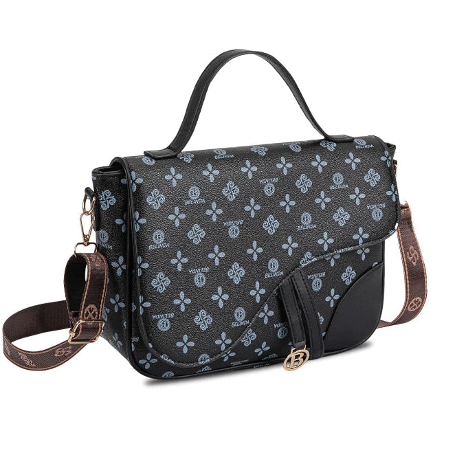 Luxury Curved-Flap Monogram Sling Bag