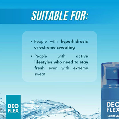 DEOFLEX Extreme Deodorant Spray with 72H Odor and Sweat Protection